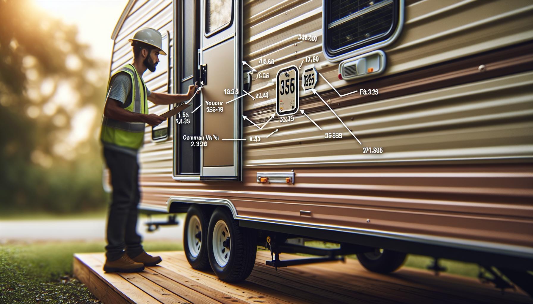 Common Locations of VIN Numbers on Trailer Homes